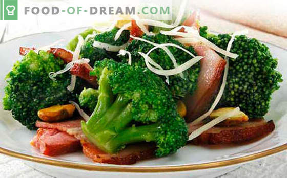 Salada de brócolis - cinco melhores receitas. Como corretamente e saborosa salada de brócolis cozido.