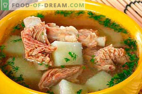 Sopa de porco - as melhores receitas. Como corretamente e saboroso cozinhar sopa em caldo de carne de porco.