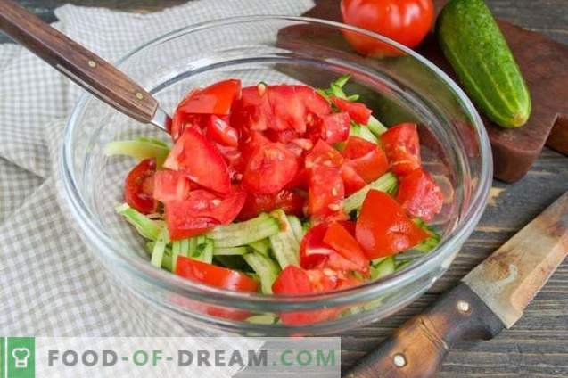 Salada com abacate, tomate e pepino