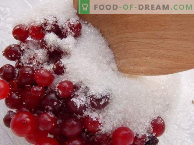 Cranberries, ralado com açúcar