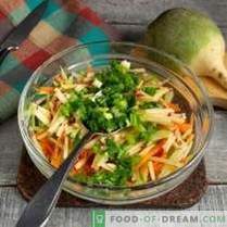 Salada saudável de rabanete verde com cenoura