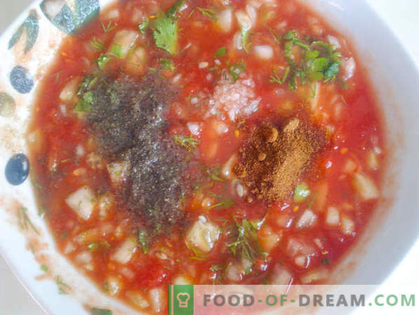Receita de Gaspacho - Prepare uma sopa fria de tomate de acordo com uma receita espanhola