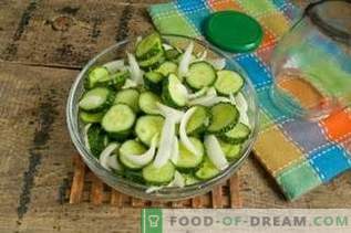 Salada de pepino com cebola para o inverno