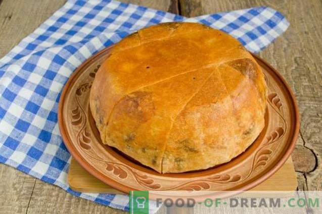 Shakh-pilaf no pão pita - consumindo para o feriado