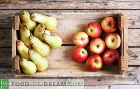 Compota de maçãs e peras para o inverno: os componentes do paladar. Compota favorita de maçãs e peras para o inverno em receitas sem conhecimento