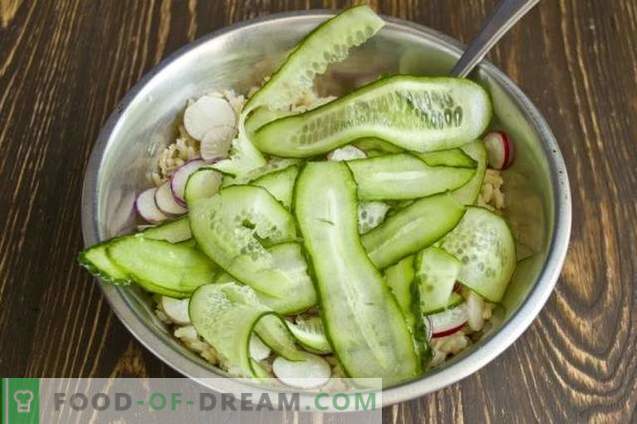 Salada quaresmal com arroz integral e legumes