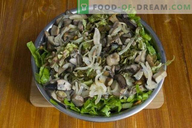 Salada Quaresma com cogumelos grelhados