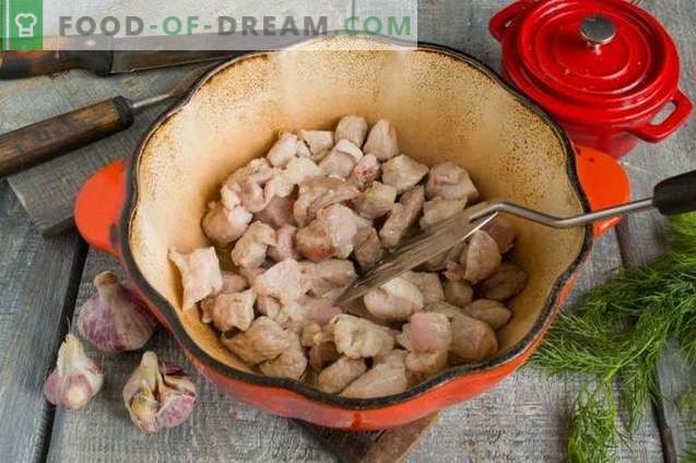 Carne de porco com courgettes e batatas