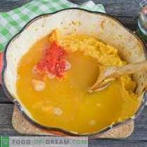 Крем супа с тиквички и пиле