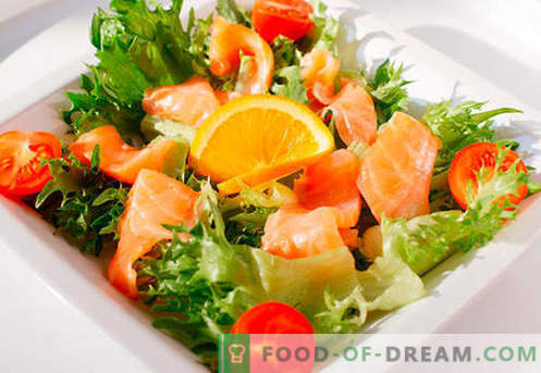 Salada com salmão - uma seleção das melhores receitas. Como fazer corretamente e deliciosamente uma salada com salmão.
