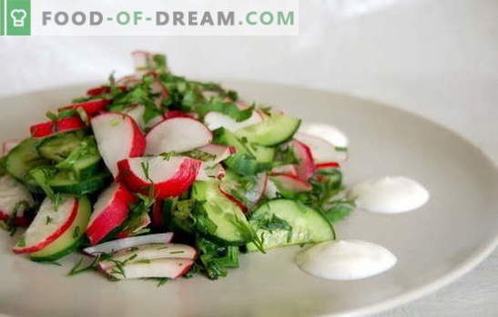 Receitas favoritas de saladas simples com pressa. Saladas simples com pressa para todos os dias e para a mesa de férias