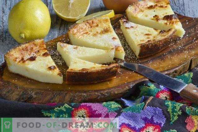 Caçarola de queijo cottage com sêmola