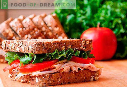 Sanduíches de tomate são as melhores receitas. Como preparar rapidamente e saborosos sanduíches com tomates.