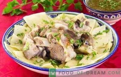 Beshbarmak de carne de porco - receitas de pratos saborosos de povos turcos. Como cozinhar beshbarmak de porco?