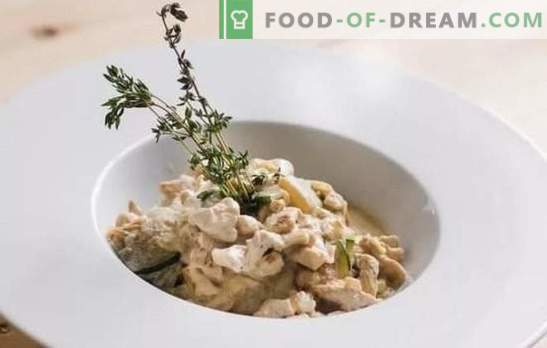 Fricassee: receitas clássicas com frango, coelho, cogumelos, espargos. Como preparar rapidamente o fricassee de acordo com receitas clássicas