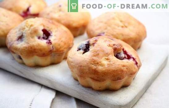 Muffins com cereja - sempre diferente, sempre deliciosa! Variantes de massa e enchimentos para muffins 
