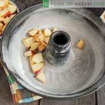 Charcutaria magra com maçãs e canela em creme de vegetais