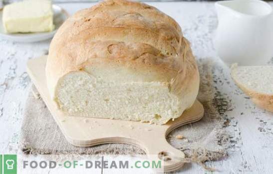 Pão branco no forno - deliciosos bolos caseiros. As melhores receitas de pão branco no forno na água, leite, iogurte