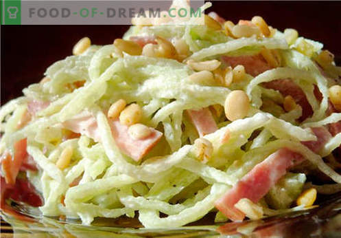 Salada de rabanete - uma seleção das melhores receitas. Como corretamente e saboroso para cozinhar salada de rabanete.