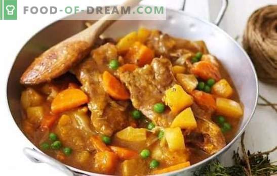 Khashlama com batatas - um prato oriental saudável. Receitas de Hashlama com batatas e carne bovina, cordeiro, frango e porco