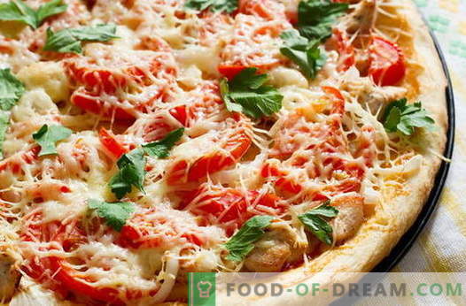 Pizza de frango - as melhores receitas. Como corretamente e saboroso cozinhar pizza com frango.