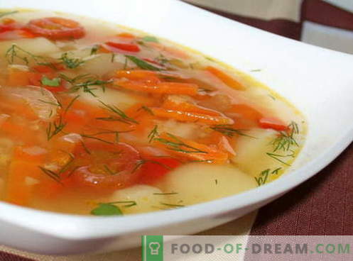 Sopa de legumes - as melhores receitas. Como corretamente e saboroso para cozinhar sopa de legumes.