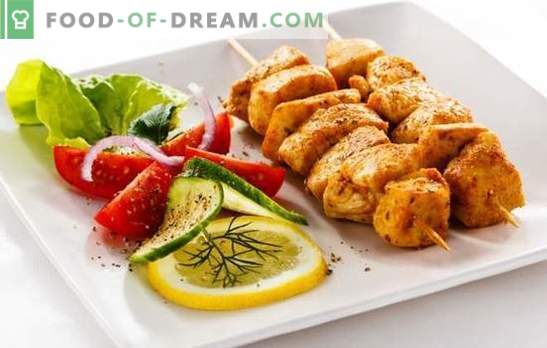 Shashlik filé de frango - uma versão saborosa orçamento de uma festa na natureza. As melhores receitas para kebab de frango