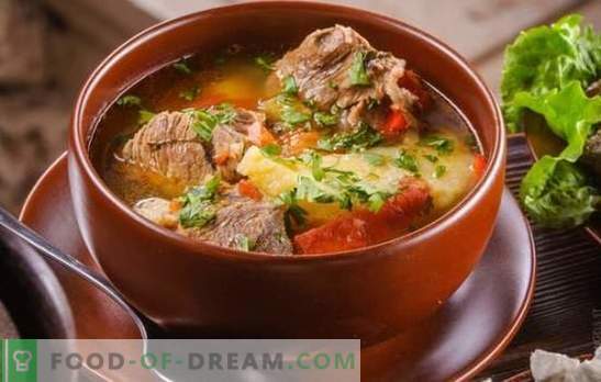 Khashlama armênio é um convidado oriental! Receitas nutritivas Khashlama em armênio com vários legumes, carne, aves, cogumelos, marmelo