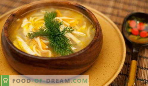 Sopa de macarrão - as melhores receitas. Como corretamente e saboroso cozinhar sopa de macarrão.