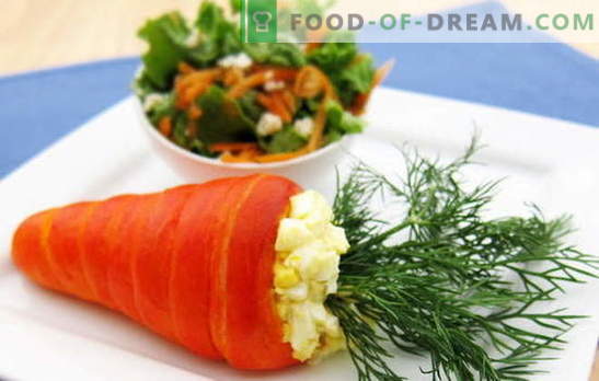 Salada de cenoura e ovos - uma combinação de sabor e benefício. As melhores receitas para cenouras e ovos: simples, original e puff