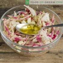 Salada de rabanete deliciosa e saudável com frango