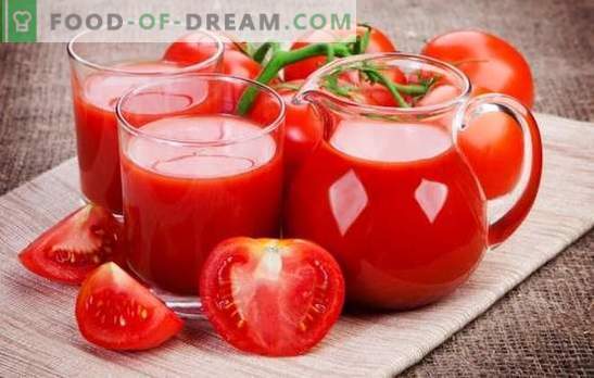 Fazemos suco de tomate em casa: natural, com legumes, maçãs ou especiarias. Métodos de fazer suco de tomate para o inverno em casa