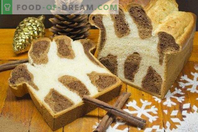 Brioche de leopardo - pão doce para o Natal