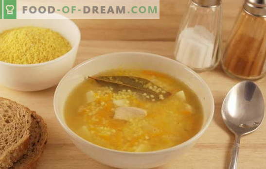 Sopa de campo com milheto: os segredos da culinária cossaca. Sopa de receitas com painço com o 
