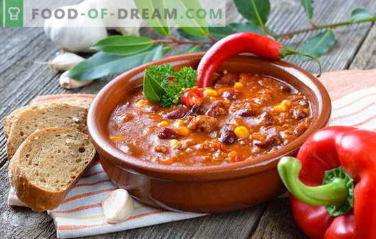 Sopa mexicana - o jantar será original! Receitas de diferentes sopas mexicanas: com milho, feijão, carne picada, frango, arroz