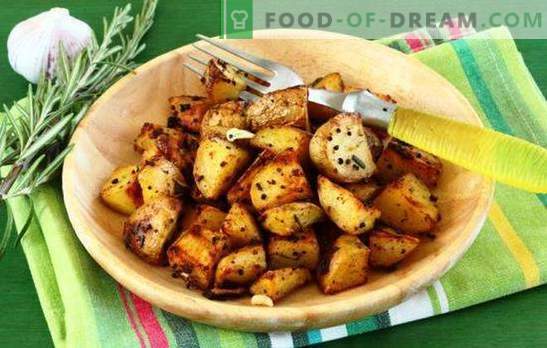 Batatas cozidas em um fogão lento - útil! Receitas de batatas cozidas em uma multicooker com especiarias, em creme, com queijo, bacon, etc.