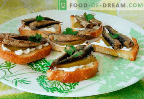 sanduíches de espadilha são as melhores receitas. Como preparar rapidamente e saborosos sanduíches com espadilhas.