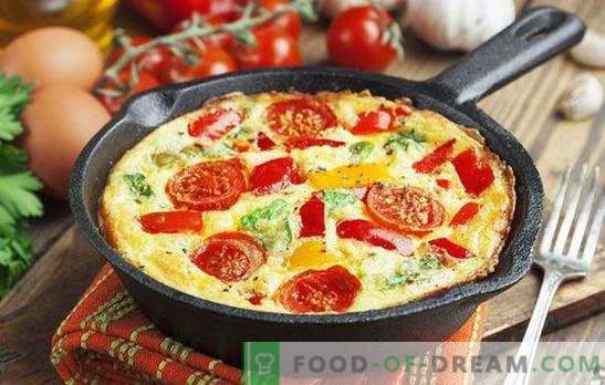 Omelete com legumes - um café da manhã luminoso e saudável. Como cozinhar uma omelete com legumes em uma panela, em um fogão lento, forno e microondas