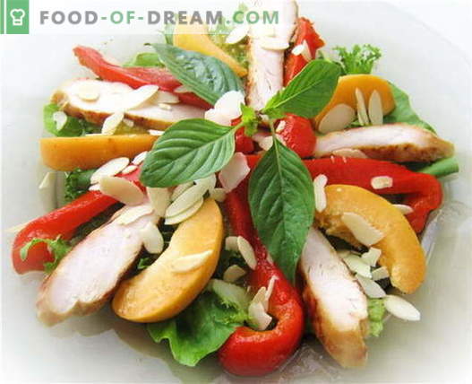 Salada com frango e pimentão - as melhores receitas. Como gerais e saboroso preparar umaitorada com frango searched e pimentão.
