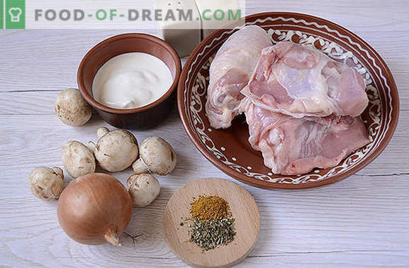 Пилешко чорба со печурки: негување и мирисна! Автоматски рецепт од чекор по чекор за брзо пилешко пилешко со печурки во бавен шпорет