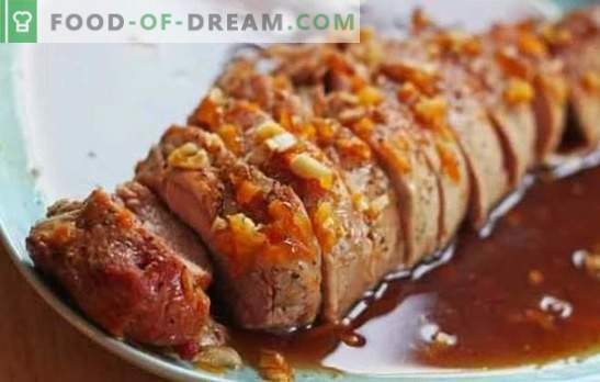 A carne de porco com molho de mel é um prato delicioso. Como cozinhar carne de porco com mel, mostarda de mel e molho de mel com laranja