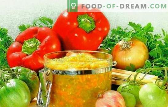 A receita para caviar de tomates verdes “dedos de Yum” - saudações de outono. As melhores receitas de caviar de tomates verdes