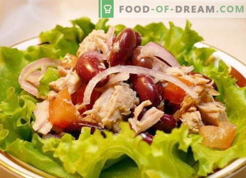 Salada com frango e feijão - as melhores receitas. Como corretamente e saboroso para cozinhar uma salada de frango e feijão.