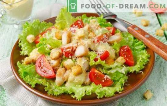 Salada Caesar com maionese: de receitas simples a deliciosas. Como preparar uma deliciosa salada Caesar com maionese