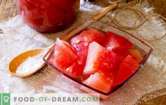 Receitas comprovadas para deliciosas melancias marinadas para o inverno. Como conservar melancias em bancos durante o inverno