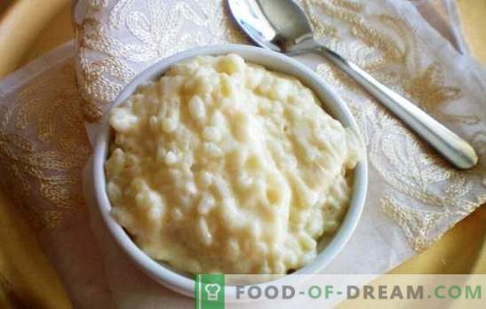 Mingau de arroz com leite - o alfabeto da culinária dietética. Jovem mãe: como cozinhar mingau de arroz com leite