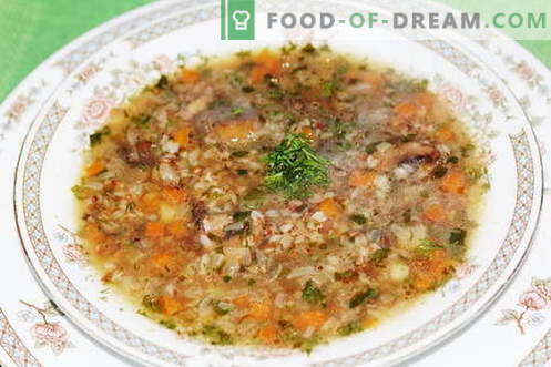 Sopa de trigo mourisco - as melhores receitas. Como cozinhar sopa de trigo sarraceno e saboroso.