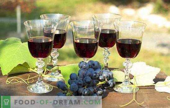 Vinho de uva preta: preparação de matérias-primas e tecnologia de preparação. Receitas de vinho caseiro de uvas pretas
