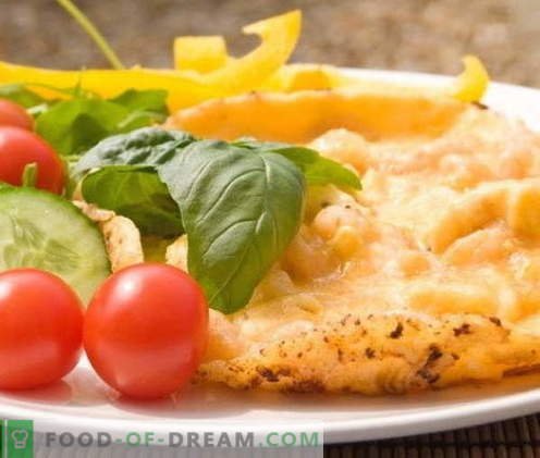 Omelete com frango - as melhores receitas. Como cozinhar omelete de frango corretamente e saboroso.