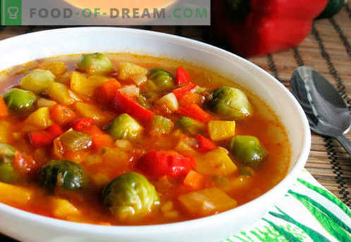 Sopa de caldo de legumes - as melhores receitas. Como corretamente e saboroso cozinhar sopa em caldo de legumes.